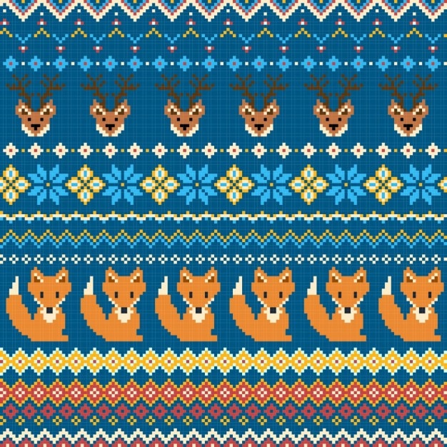 Fabric texture with foxes