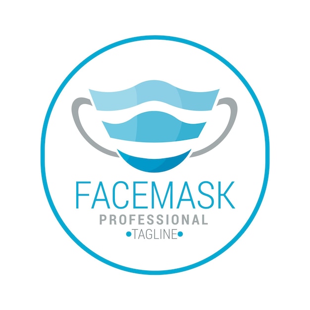 Face mask logo concept