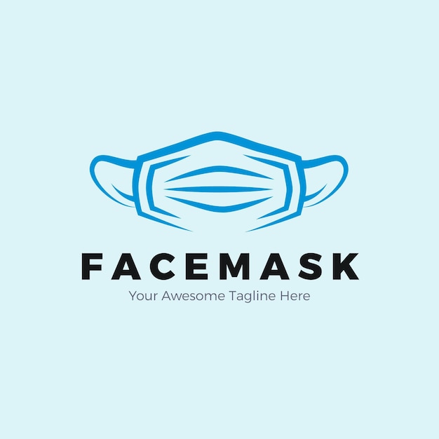 Face mask logo concept