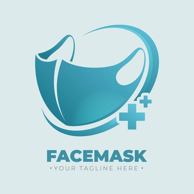 Free vector face mask logo template