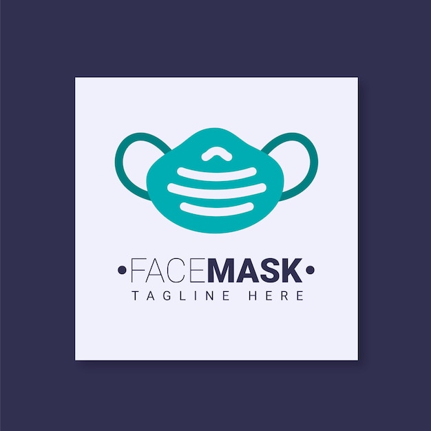 フェイスマスクのロゴテンプレート