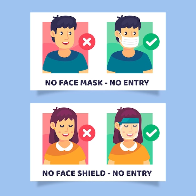 face mask required - sign collection