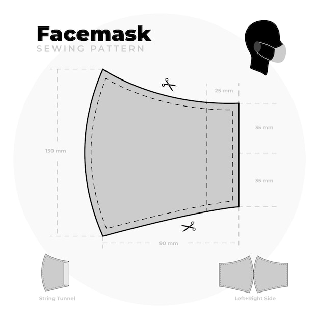 Face mask sewing pattern