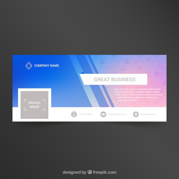 Vettore gratuito copertura astratta di facebook per l'azienda