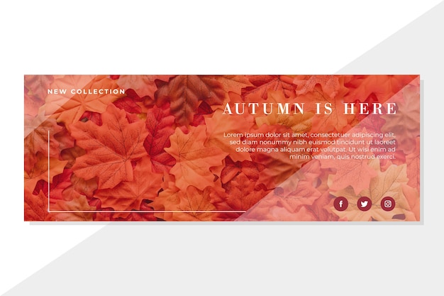 Facebook autumn cover template