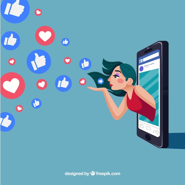 心やアイコンのFacebookの背景