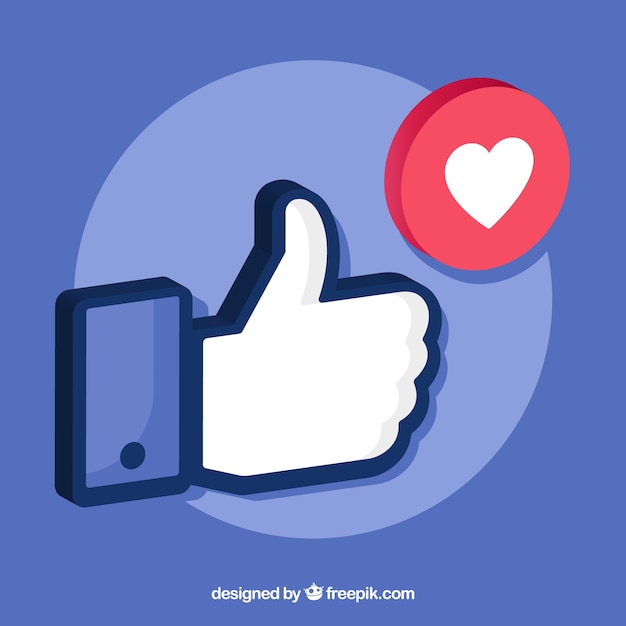 Facebook фон с сердечками и любит