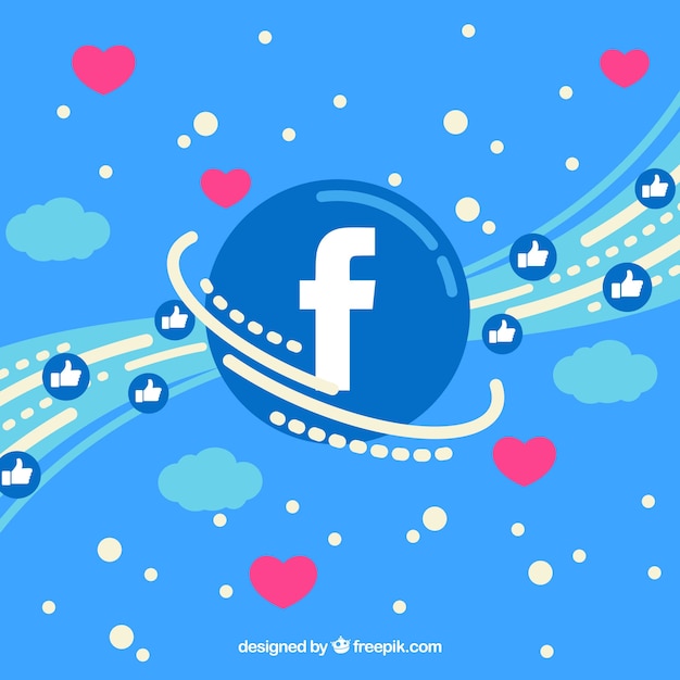 アイコン付きFacebookの背景