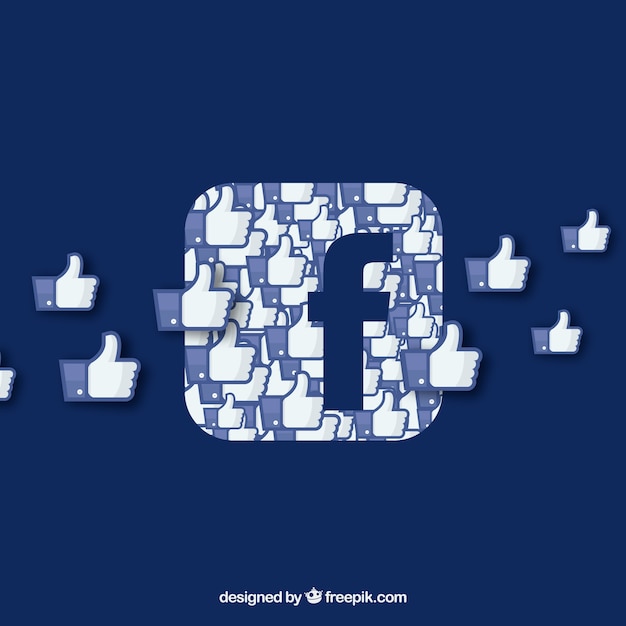 Vettore gratuito sfondo di facebook con icone