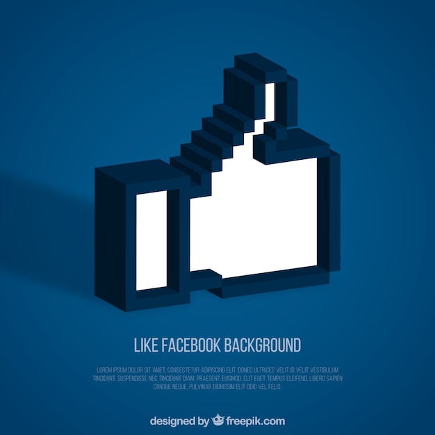 Free vector facebook background with like icon