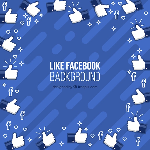 Facebook background with like icons