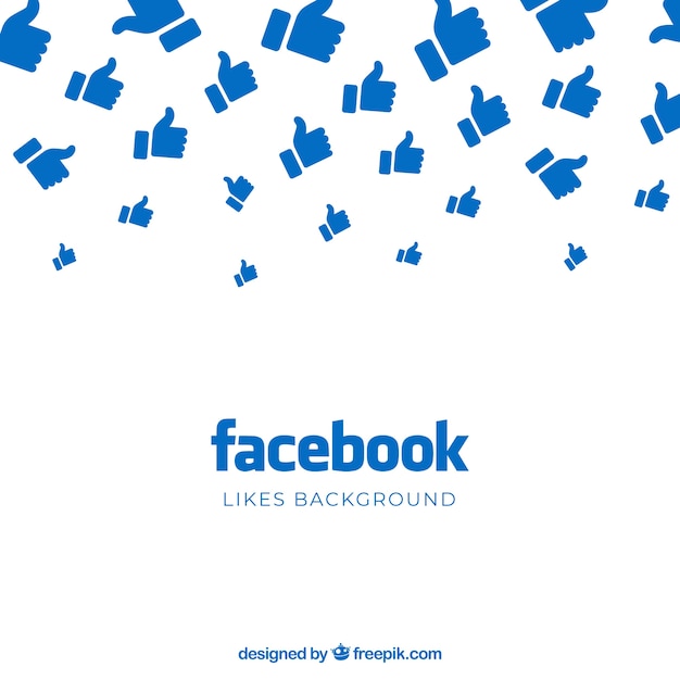 Free vector facebook background with likes