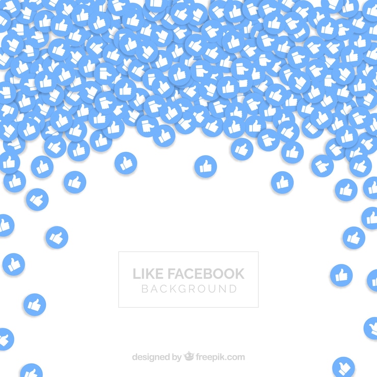 Free Vector facebook background with likes