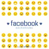 Free vector facebook background wtih emoticons