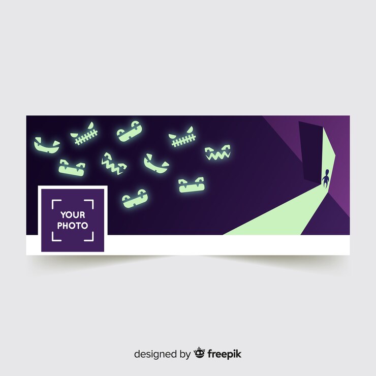 Free Vector facebook banner with halloween concept