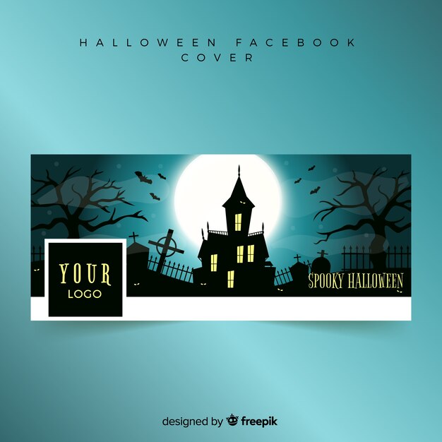 Facebook banner with halloween concept