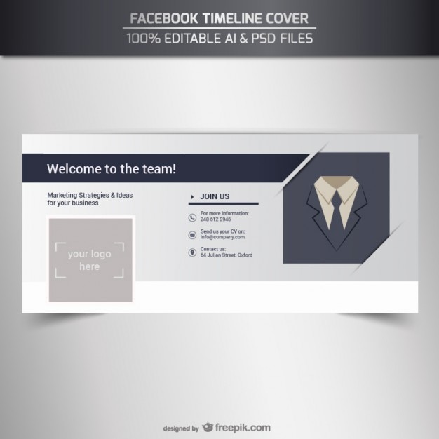 Бесплатное векторное изображение facebook бизнес график крышка