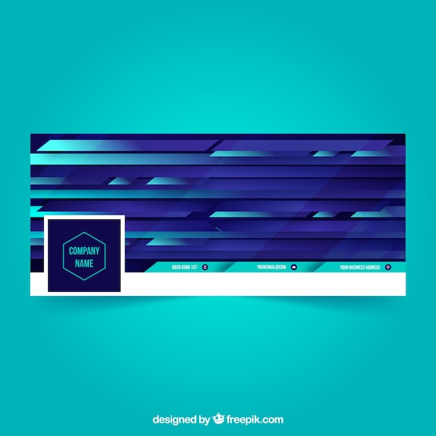 Facebook cover of abstract shapes