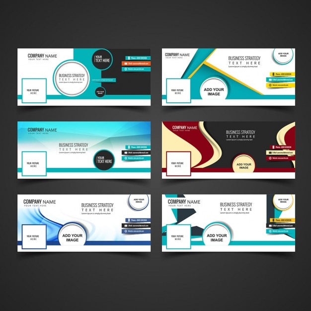 Free vector facebook cover set