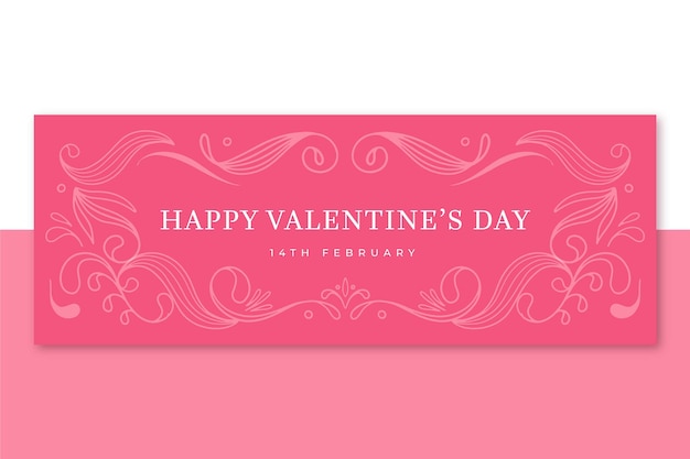 Free vector facebook cover valentine's day template