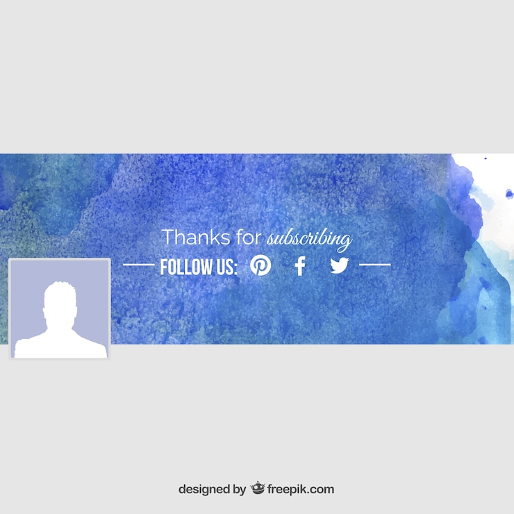 Free Vector facebook cover in watercolor style