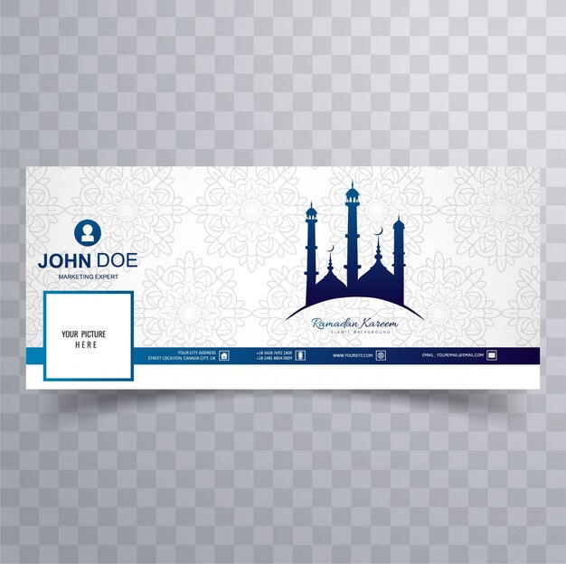 Facebook cover with mosque