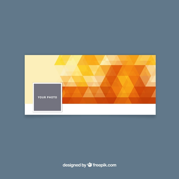 Free vector facebook cover with orange tones