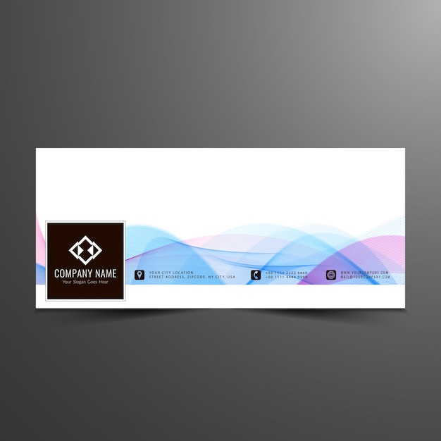 Free vector facebook cover with waves