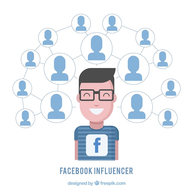 Sfondo di influencer di facebook