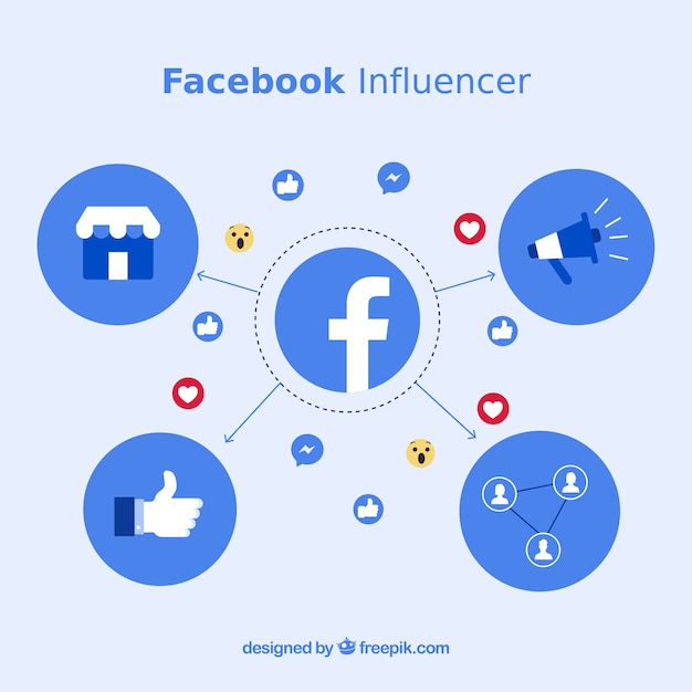Free vector facebook influencer background