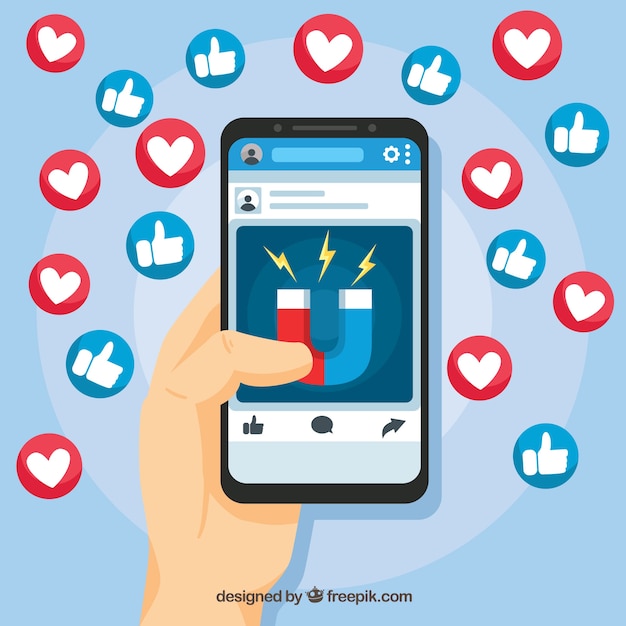 Sfondo di influencer di facebook