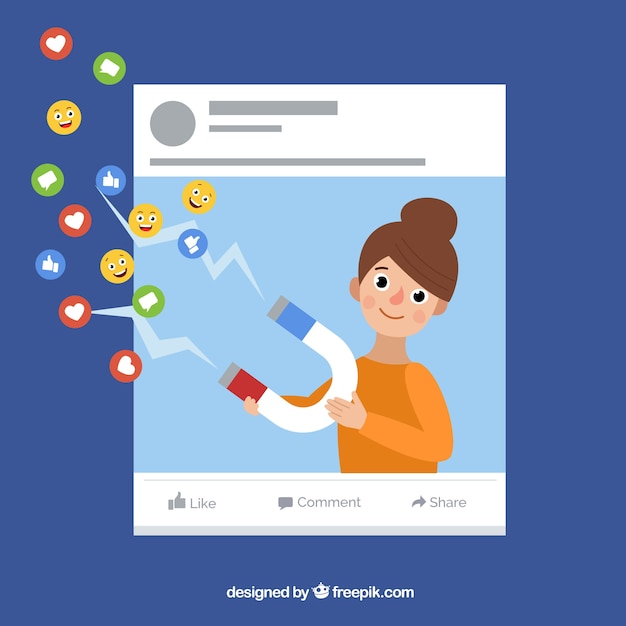 Sfondo di influencer di facebook