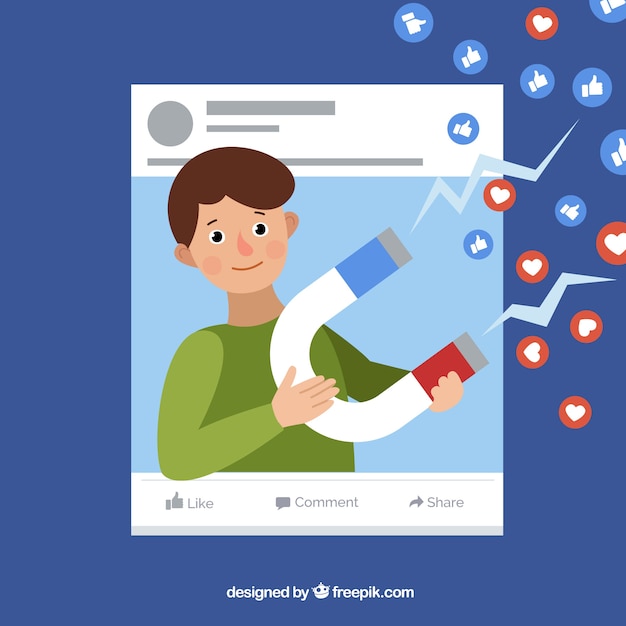 Vettore gratuito sfondo di influencer di facebook