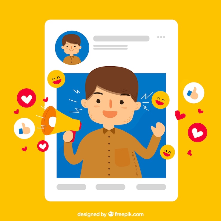 Free Vector facebook influencer background