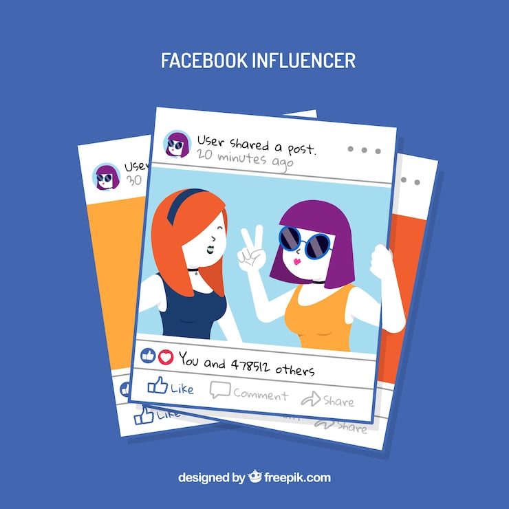 無料Vector facebookインフルエンサーの背景