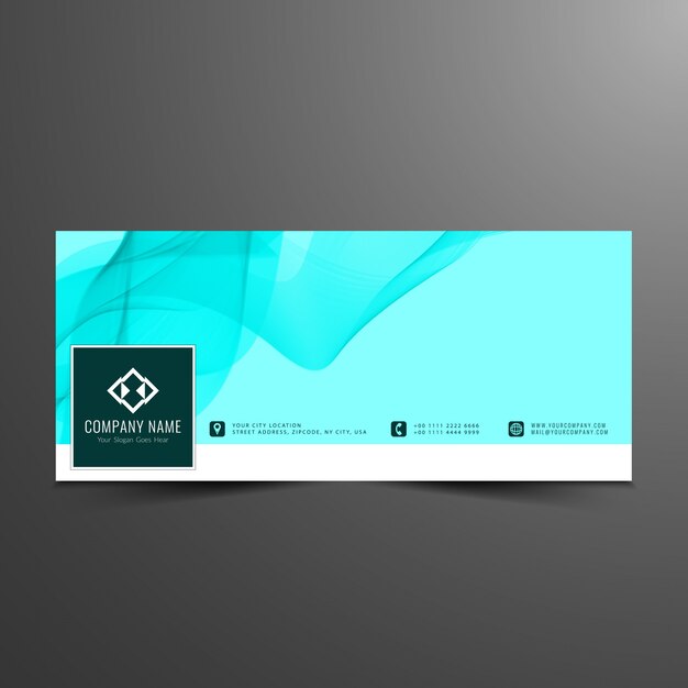 Free vector facebook lightblue abstract cover