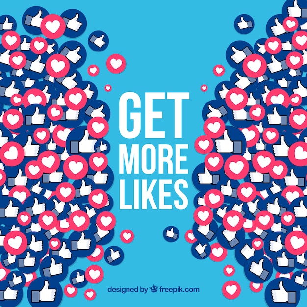 Facebook like and heart background