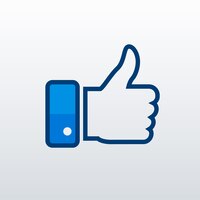 Бесплатное векторное изображение Значок лайка в фейсбуке