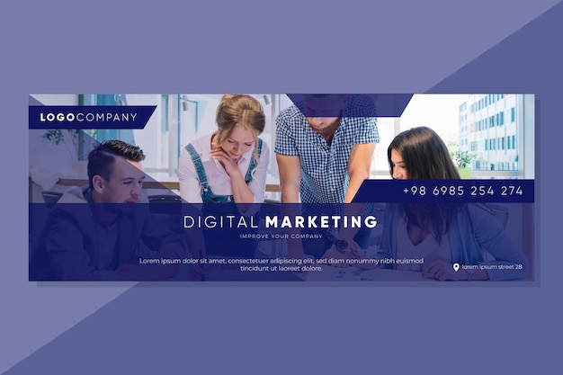 Facebook marketing cover template