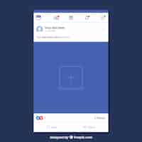 Free vector facebook mobile post with flat design