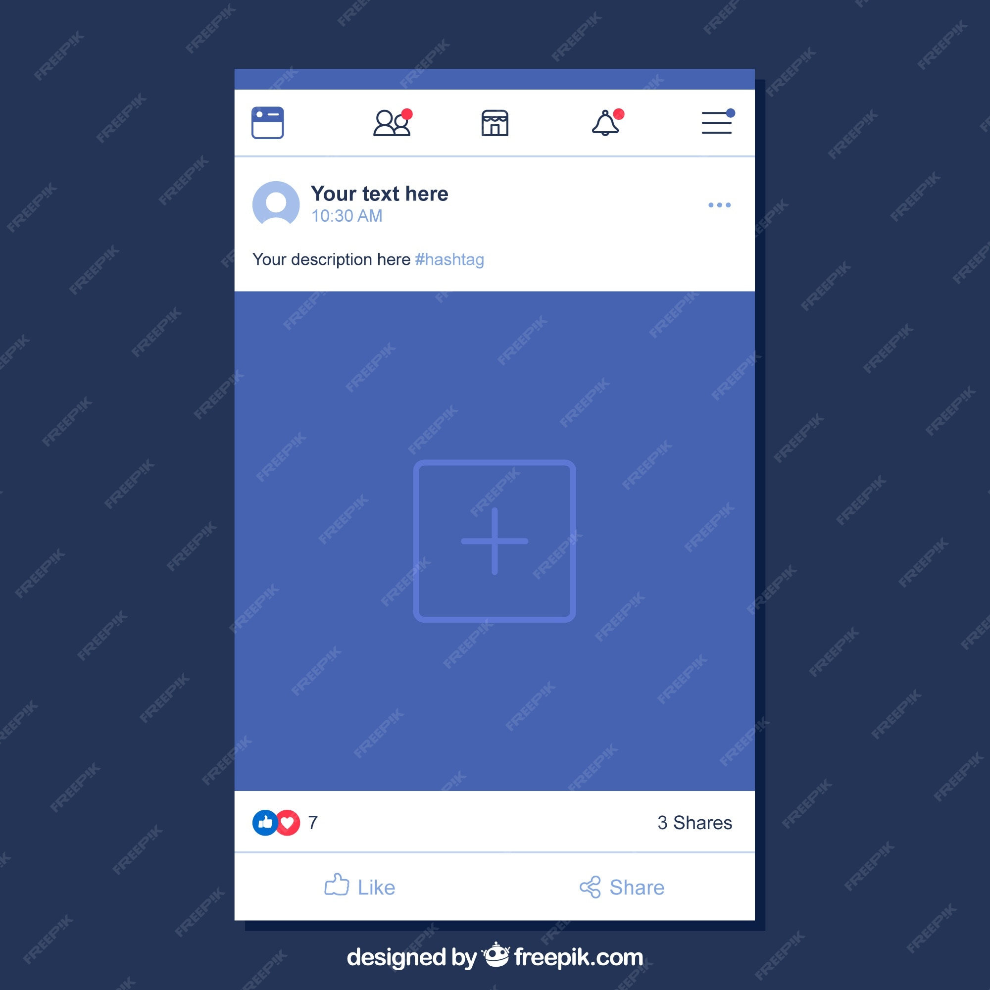 facebook profile layout blank 2022