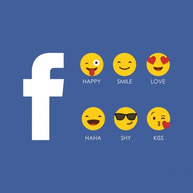 Vettore gratuito facebook emoji icon