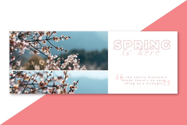 Free vector facebook spring cover