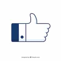 Free vector facebook thumb up like background in flat style