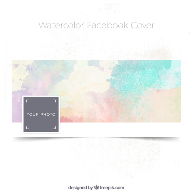 Free vector facebook watercolor cover