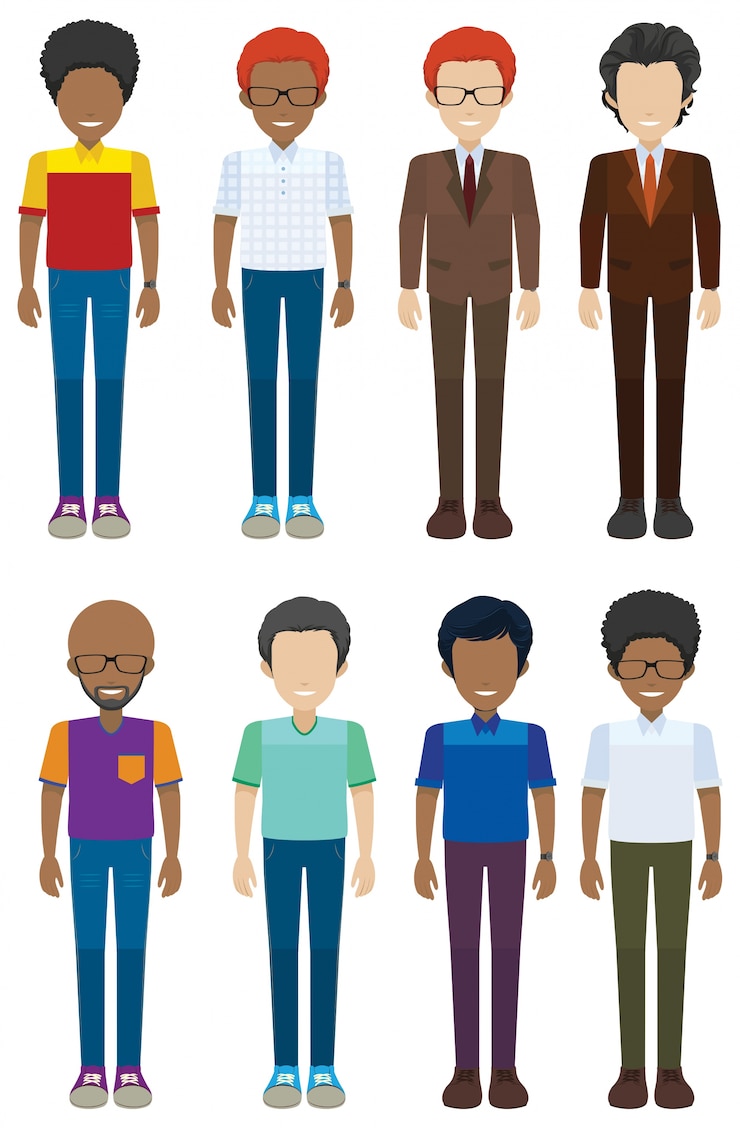 Free Vector faceless bachelors