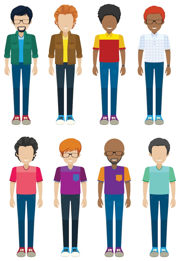Free Vector faceless gentlemen