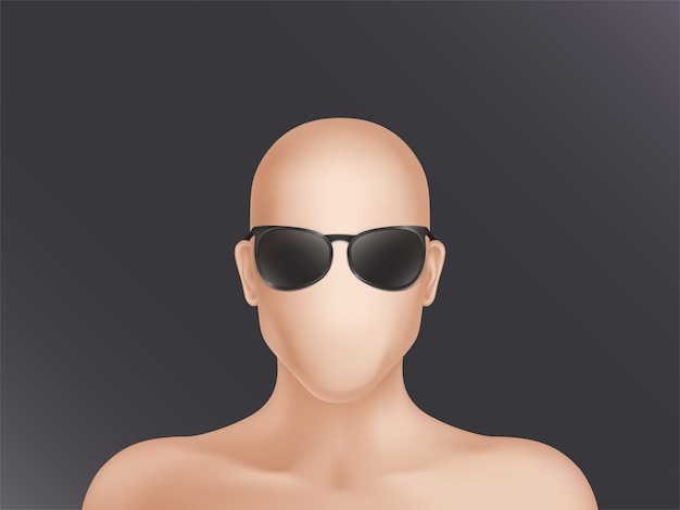 Faceless human model, blank dummy, part of male or female body isolated on background.