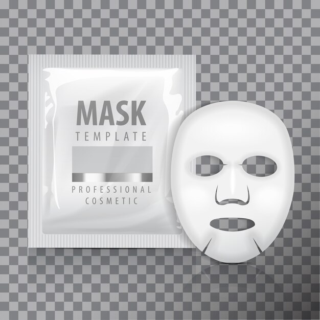 Download Free Vector | Mockup with disposable foil sachet, blank package with facial mask or shampoo