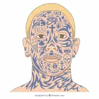 Free vector facial tattoos